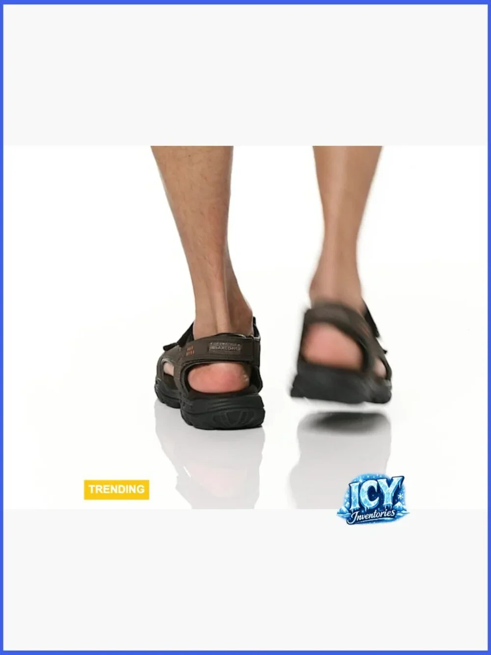 Open Toe Sandal With Strap Closure - Memory Foam Footbed